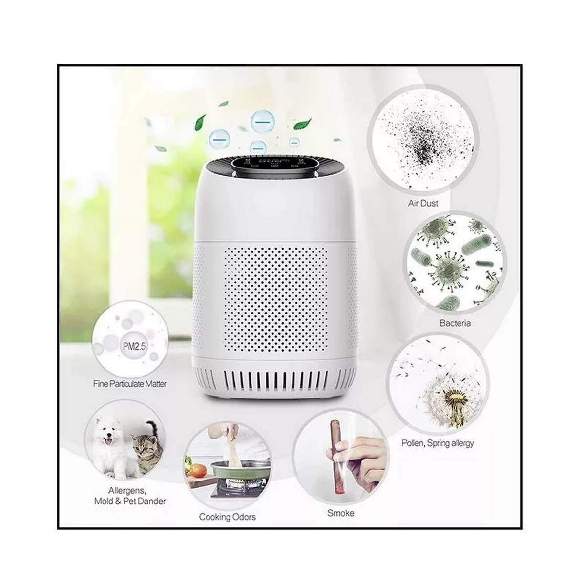 Powerful Ionizer with LCD + air purifier with 99,7% sterilization