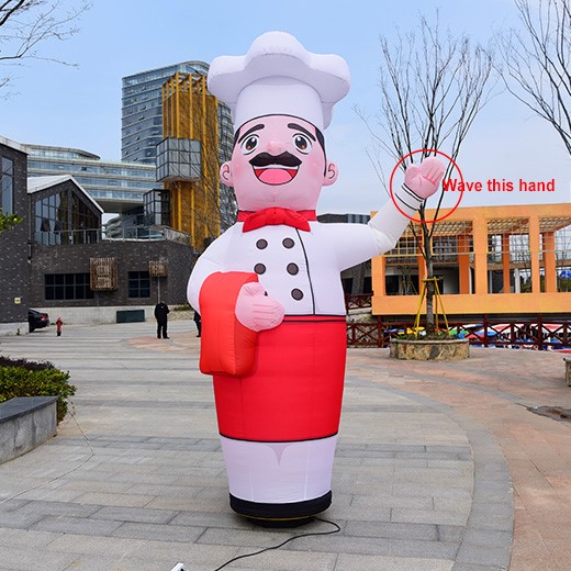 inflatable man guy dancer with waving hand - baloon sky guy CHEF