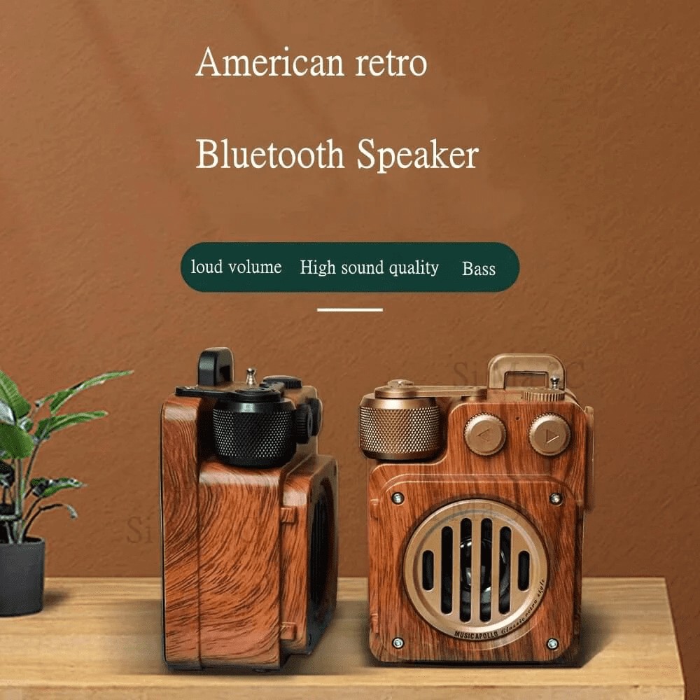 wireless radio receiver retro radio wooden vintage style