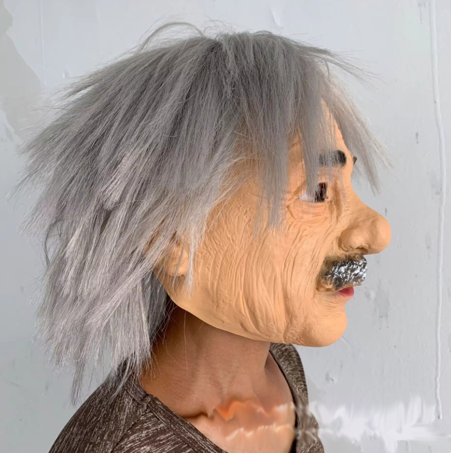 Einstein head mask for the face silicone made of latex