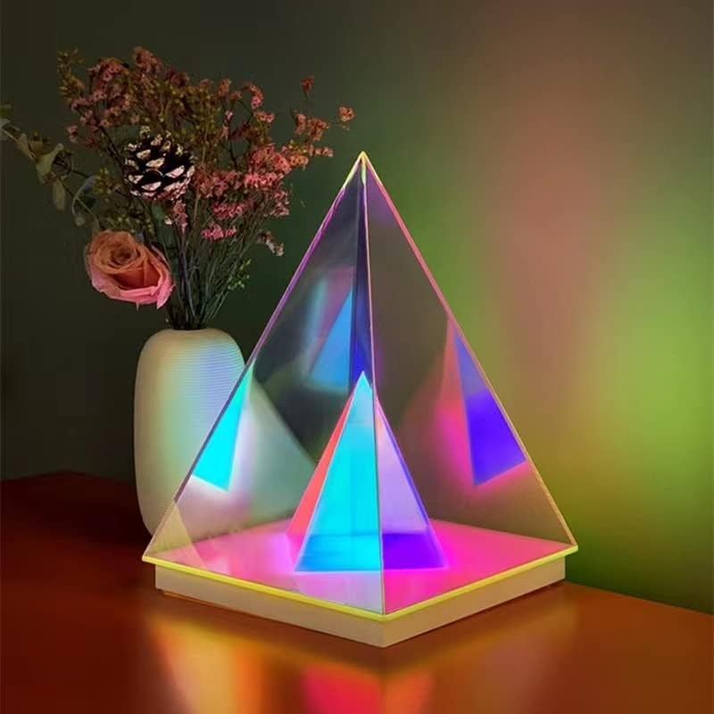 3D pyramid night lamp light - table lamp lighting table decoration