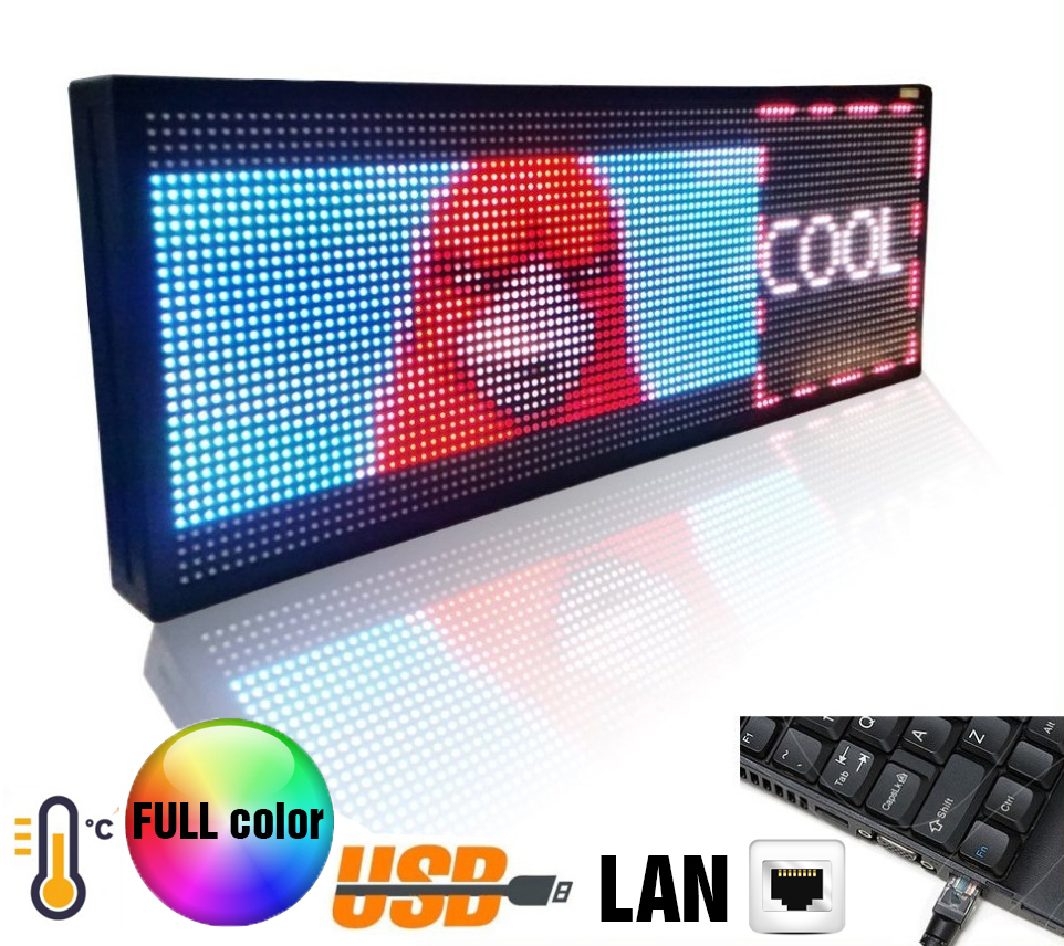 Large screen LED - Full color 100 cm x 27 cm Cool