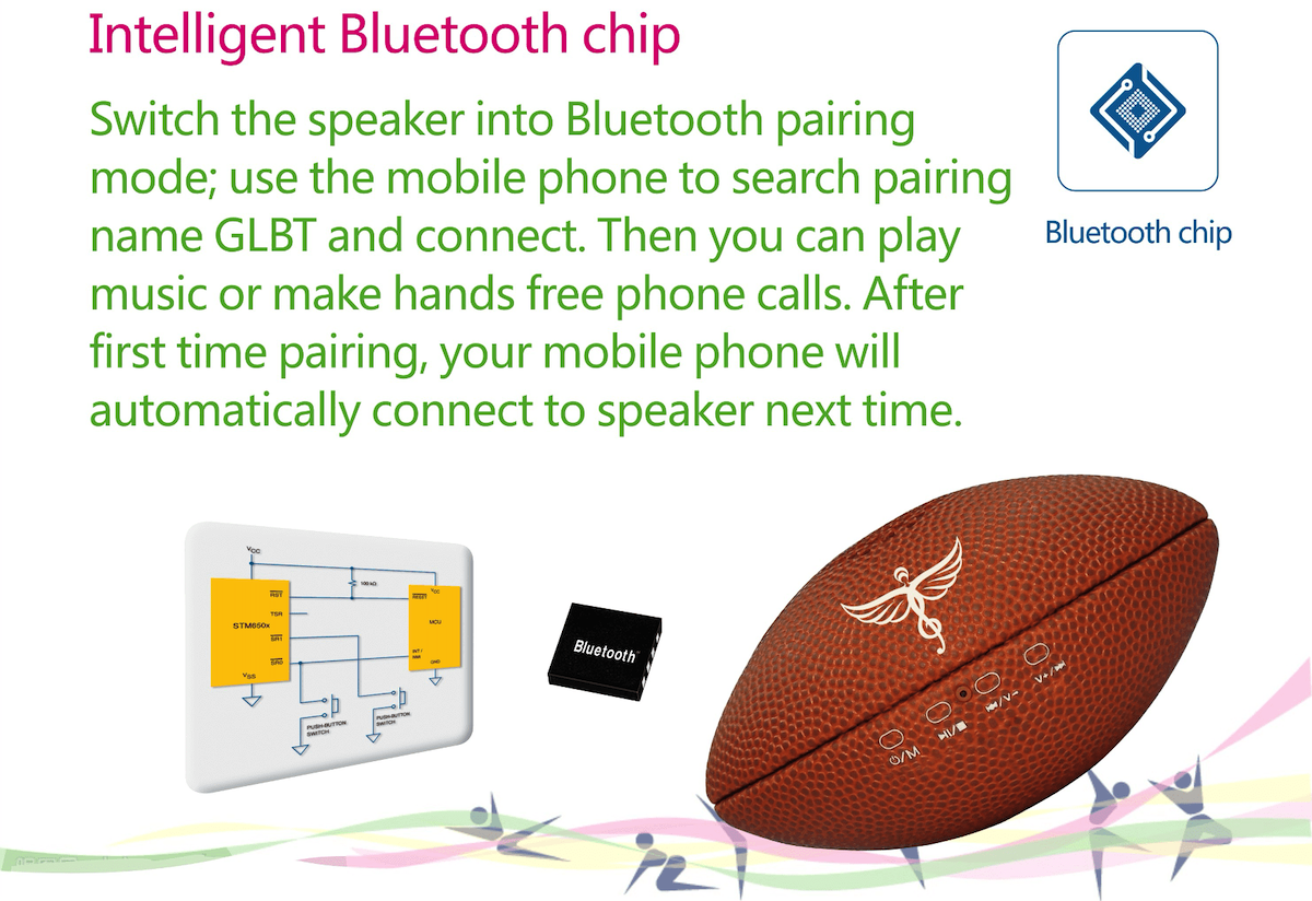 speaker in the shape of american football ball bluetooth mini portable