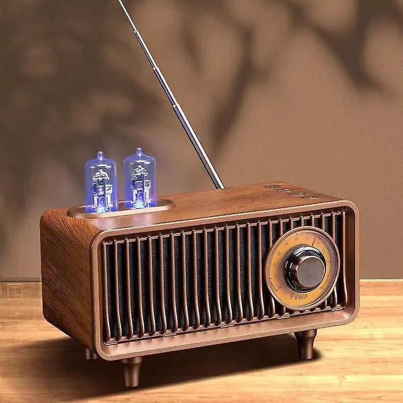 Vintage radio AM/FM retro speaker wooden small
