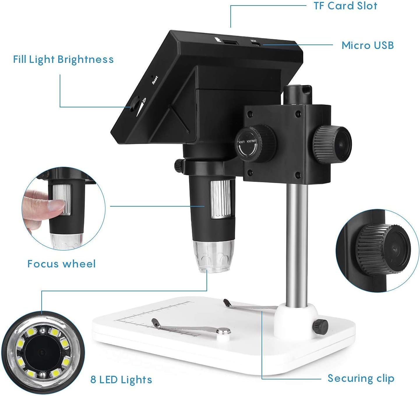 digital microscopes for pc computer with led