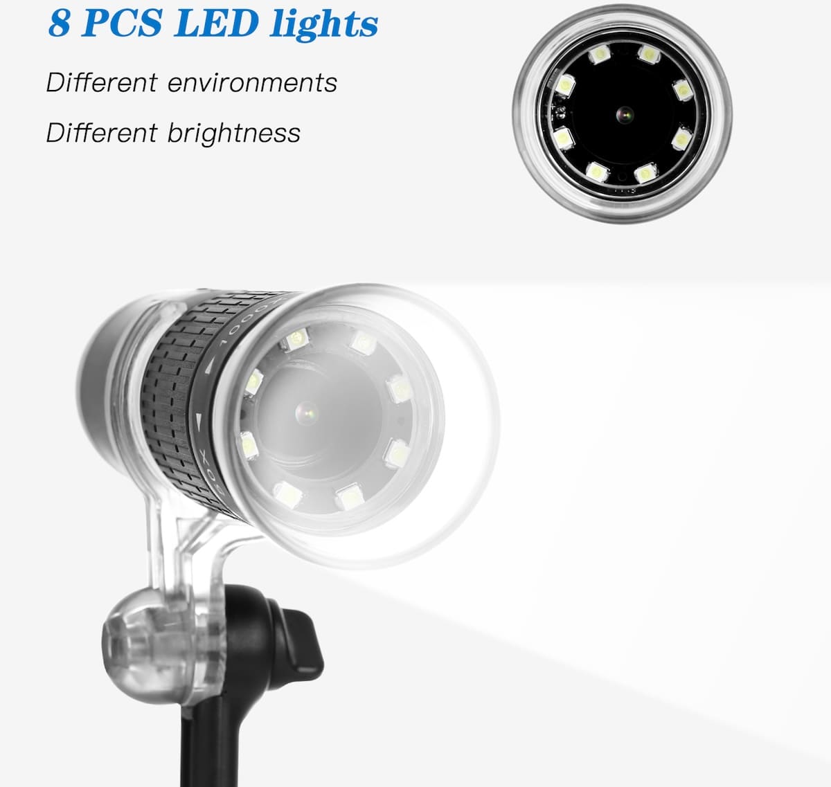 LED microscope lights for illuminating microscopes