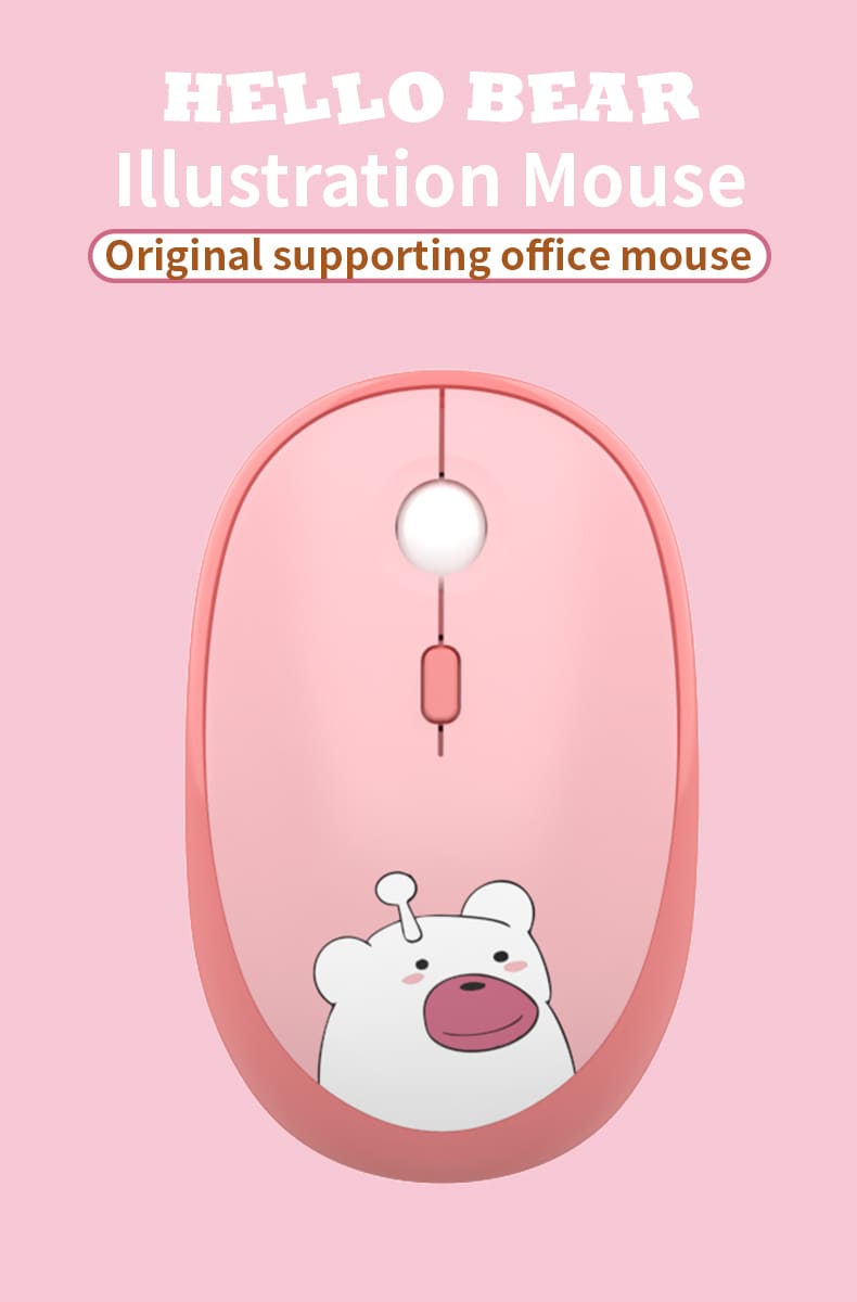 mouse wireless wifi pink trendy stylish teddy bear