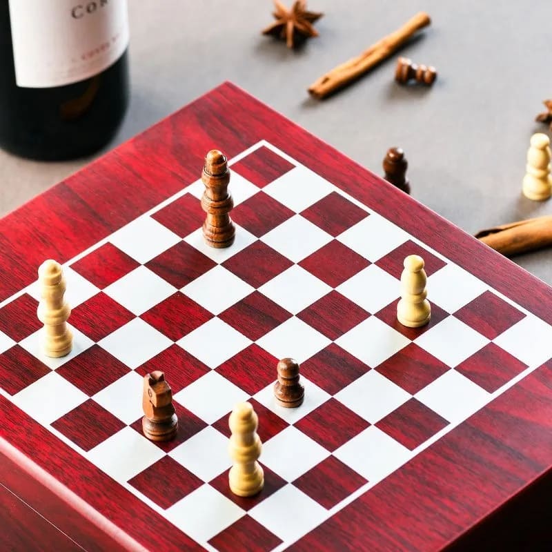 A great gift set for a man - Chessboard with + accessories for wine