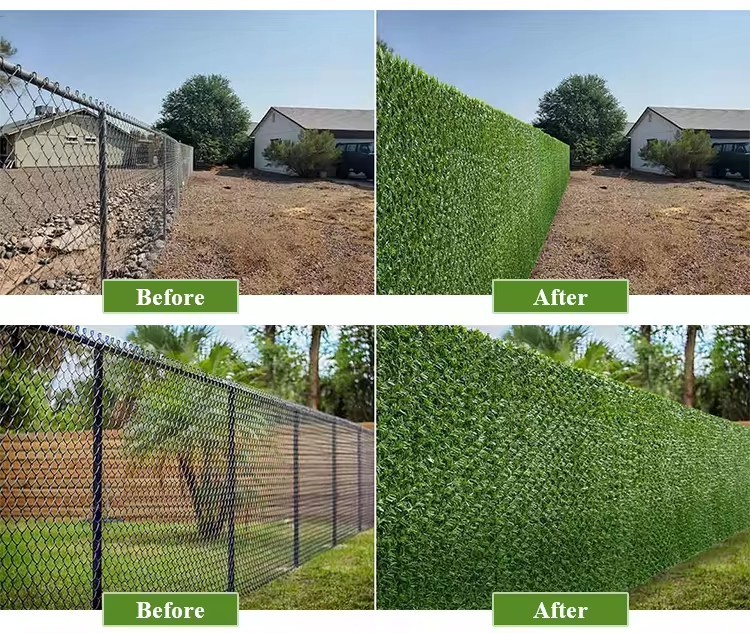 Artificial lawn as a hedge that you simply attach to your existing fence