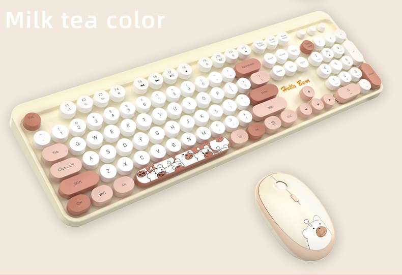 keyboard and mouse set wireless teddy bear design