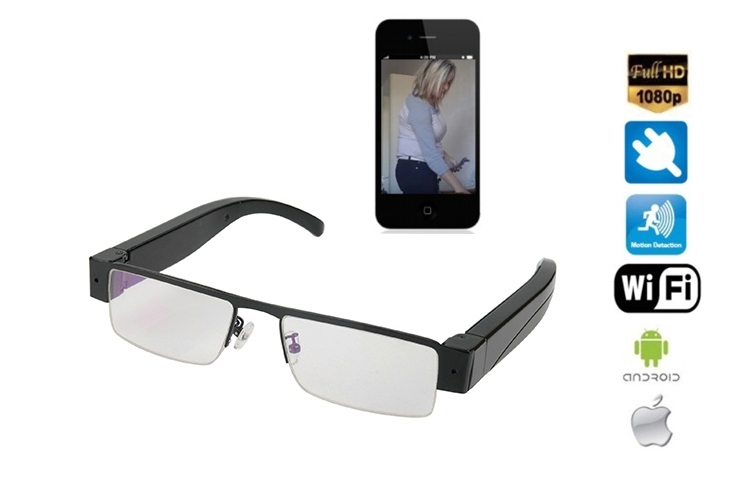 Wifi glasses hidden spy camera with 