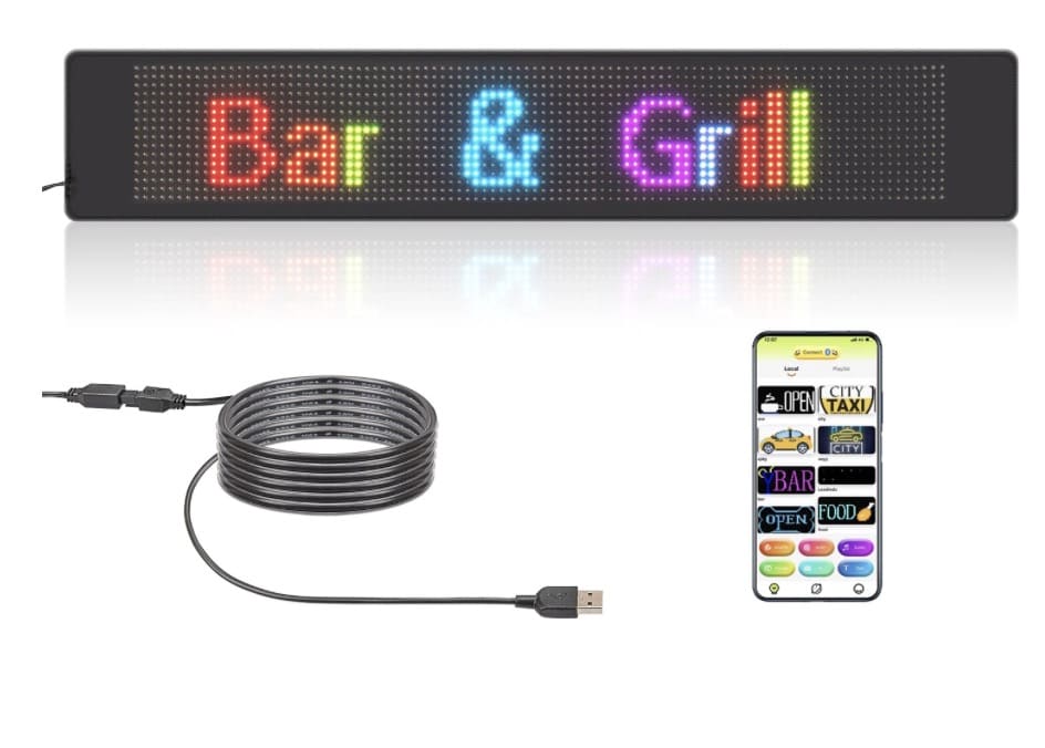 Advertising LED RGB board panel flexible scrolling for auto car
