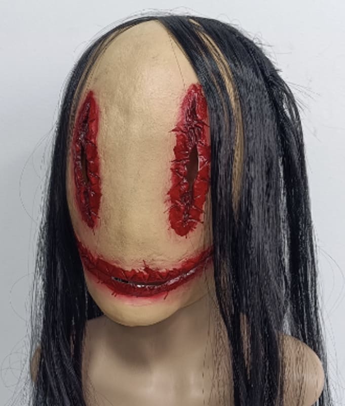 Woman horror mask (cut out eyes and mouth) - Halloween masks for girls (children) or adults