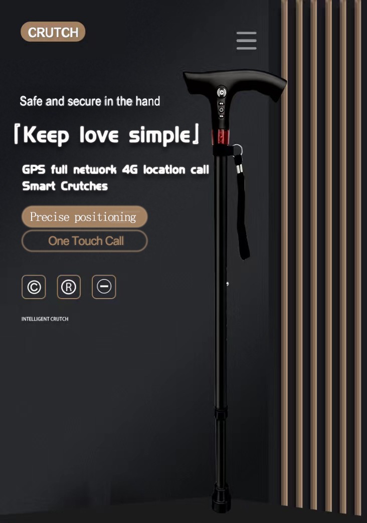 medically smart walking sticks with sim card for older seniors