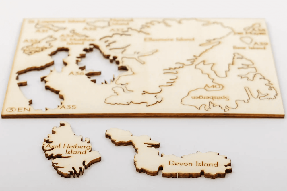 Set of exotic islands for 3D wooden wall map 50 pcs