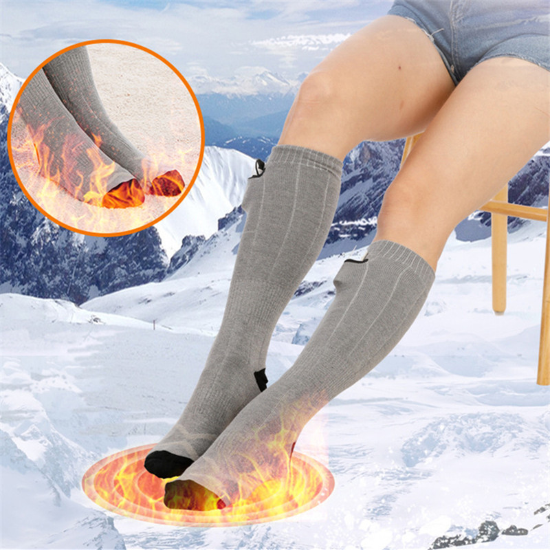 Electric socks heated - warming socks rechargeable - 4 temperature