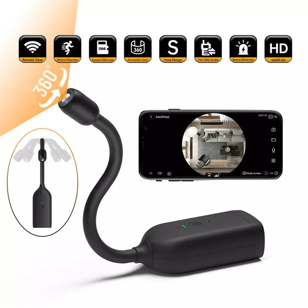 wifi gooseneck camera panoramic WIFI 1080P HD camera with 360° rotatable