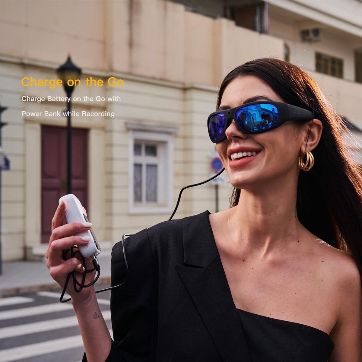 sunglasses with 4k polarized with camera