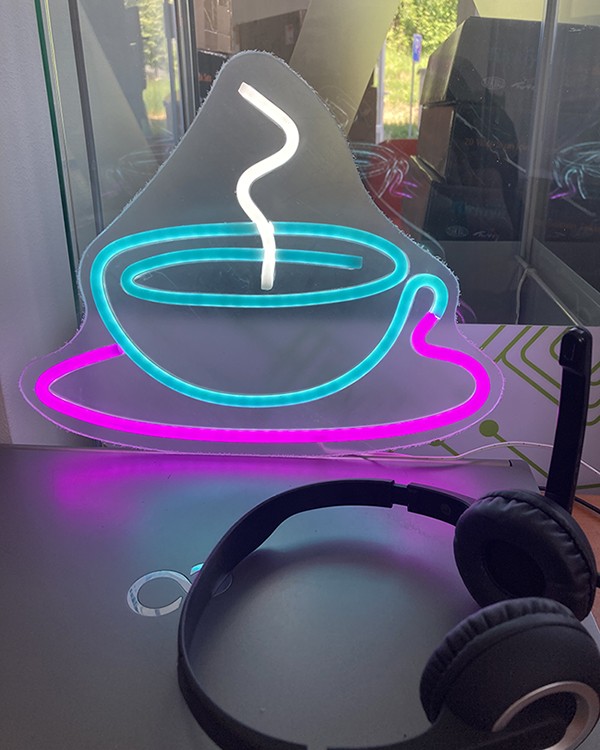  cup of coffee - led light wall painting