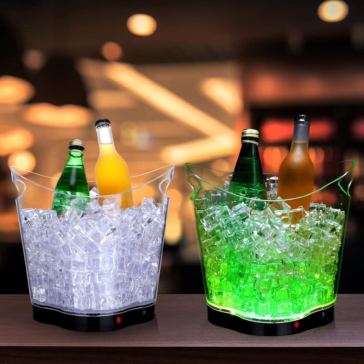 wine bucket glass transparent color changing led luminous